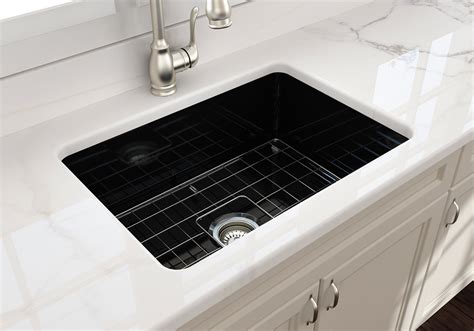 Bocchi 27 Undermount Fireclay Single Bowl Kitchen Sink Black 1360