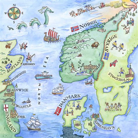A Map Of Scandinavia — Northumberland Artist Sarah Farooqi