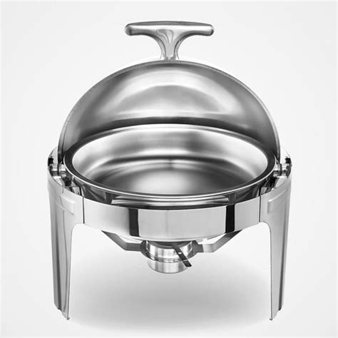 Soga L Stainless Steel Chafing Food Warmer Catering Round Roll Top