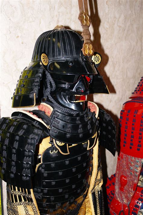reproduction edo period samurai armor handmade from a japanese armorer and on display at