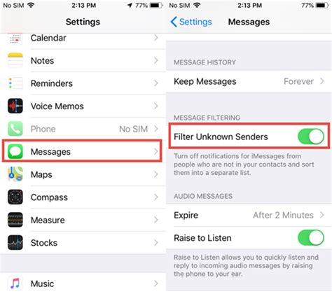 How To Set Spam Filter On Iphone To Stop Junk Mails And Texts