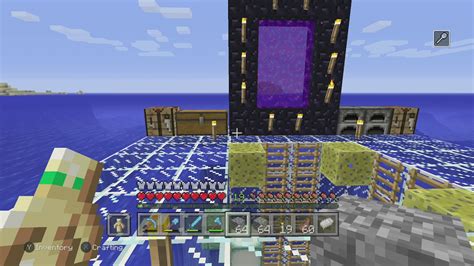 minecraft xbox one j i m k land part 71 w hugejuge nether portal and ocean monument