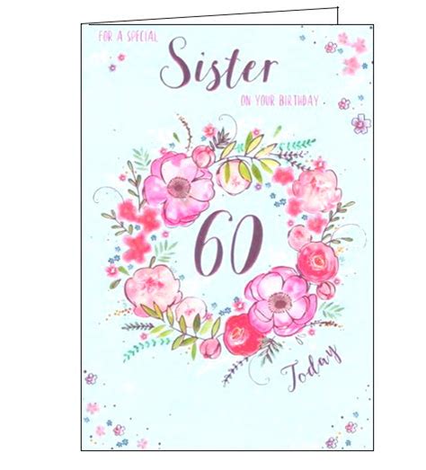 Special Sister On Your 60th Birthday Card Nickery Nook