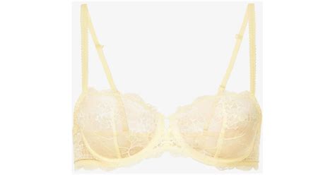 Simone Perele Reve Underwired Stretch Lace Half Cup Bra Lyst Uk