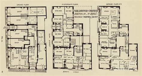 Architectural Floor Plans For Marlborough Chambers Jermyn Street