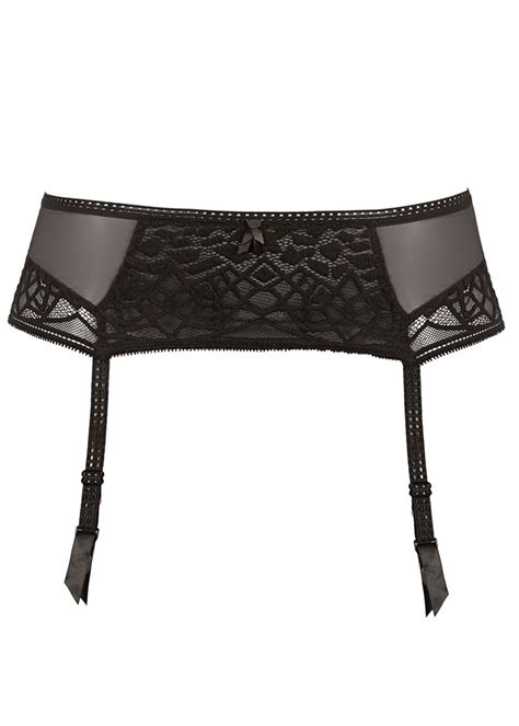 Freya Soiree Lace Black Suspender Belt Freya Knicker Locker