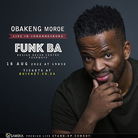 Book Tickets For Obakeng Moroe Live At Funk Ba 18 Aug 2022