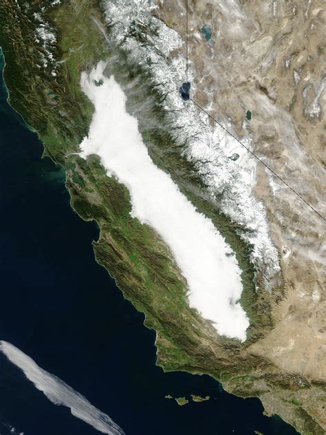 Nasa Visible Earth Fog In California