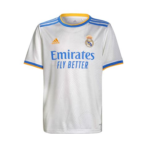 Jersey Adidas Kids Real Madrid Home Jersey 2021 2022 White Fútbol Emotion