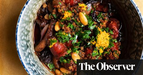 Nigel Slaters Recipes For Chorizo Prunes And Almonds Stew And Baked Pears With Oloroso