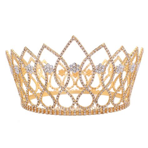 42inch Height Luxury Bridal Crystal Tiara Crowns Princess Queen