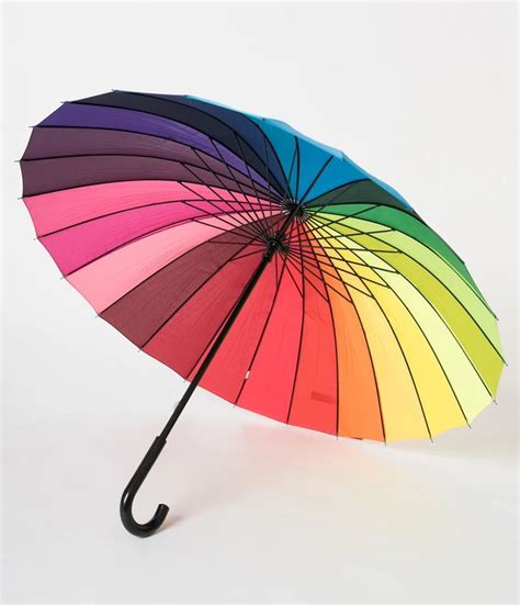 Rainbow Umbrella Unique Vintage Umbrella Rainbow Accessories