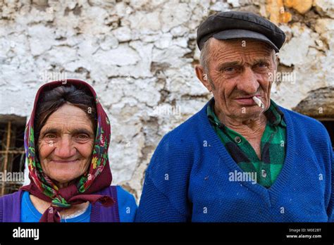 Albanische ältere Paare Albanien Stockfotografie Alamy