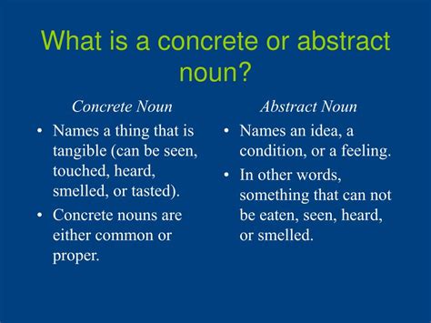 concrete  abstract nouns powerpoint