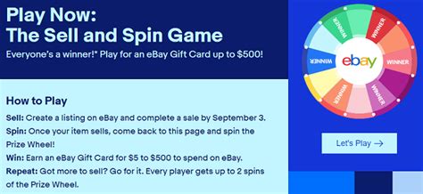 To use this gift card, you must have a u.s. eBay Spin Game: Free $10 Gift Card Bonus (YMMV)
