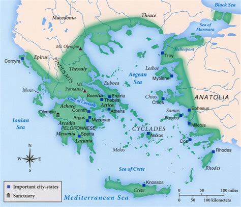 Ancient Greek States Anatolia Map 