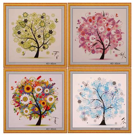 Free cross stitch patterns help you keep the costs down before you find out whether or not you enjoy cross stitching. Counted Cross Stitch Paintings Four Season Tree Cross ...