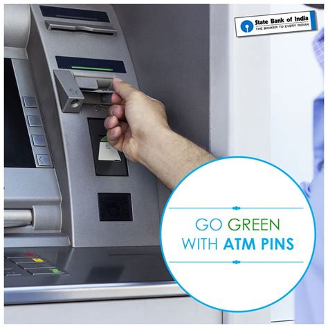 An Atm Machine With The Words Go Green With Atm Pins