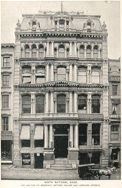1893 Print Ninth National Bank Building New York City Original Histori