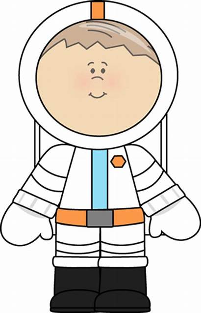 Astronaut Space Boy Clipart Clip Suit Cliparts