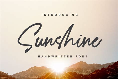 Sunshine A Handwritten Font Signature Logo Design Logo Design