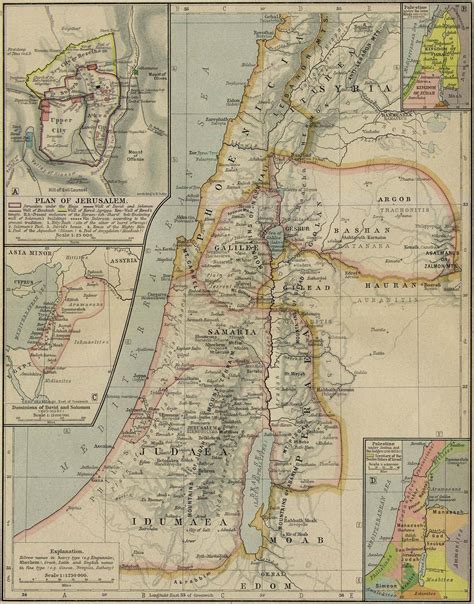 Ancient Map Of Palestine Map Jewish History Ancient Maps
