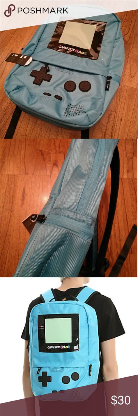 Sold Nwt Blue Nintendo Game Boy Color Backpack Colorful Backpacks