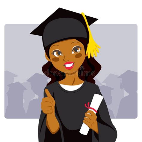 African American Graduate Stock Vector Illustration Of College 19515207