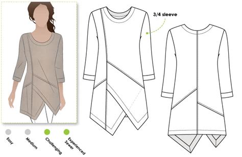 Lani Woven Tunic Pdf Top Sewing Pattern Tunic Sewing Patterns Tunic