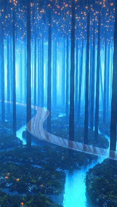 Forest Anime Landscape 4k Xfxwallpapers