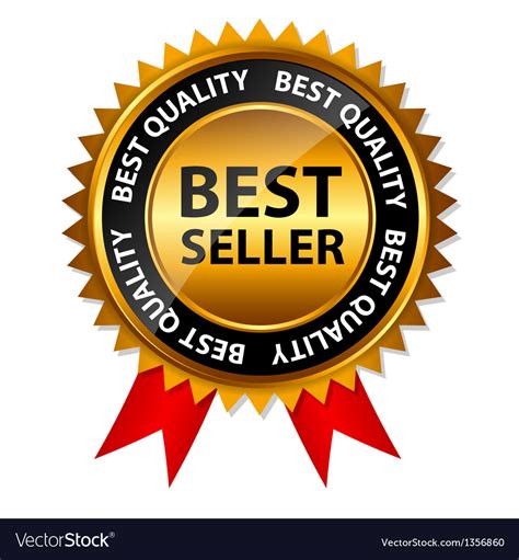 Best Seller Gold Sign Label Template Royalty Free Vector