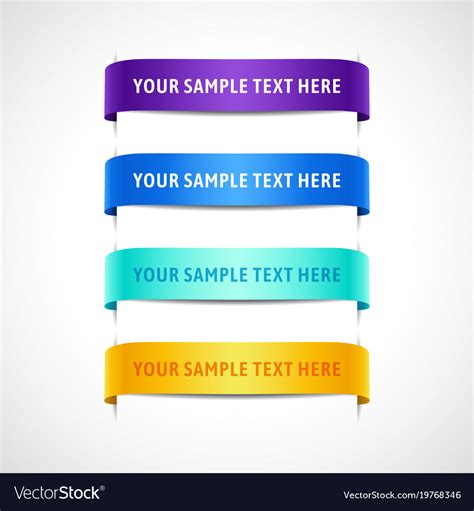 Set Of Colored Banners With Text Royalty Free Vector Image
