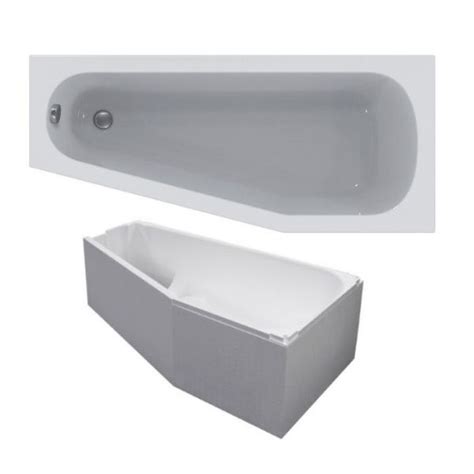 Nach einem anstrengenden tag laden badewannen mit wannenträger zu einem privaten wellness moment. Raumspar-Badewanne 160x70/45x46,5 cm rechts weiß K276101 ...