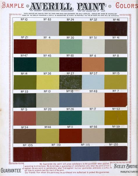 Shades Of The Past Authentic Victorian House Paint Color Sample Cards Click Americana