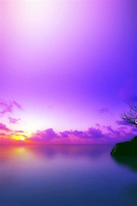Free Download Purple Sunset Wallpaper 640x1136 For Your Desktop