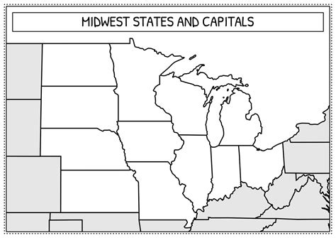 Blank Midwest States And Capitals Map Us Map Printable Blank Sexiz Pix