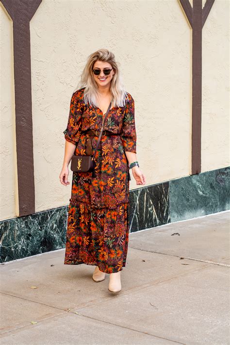 A Boho Dress With Booties For Fall Le Stylo Rouge