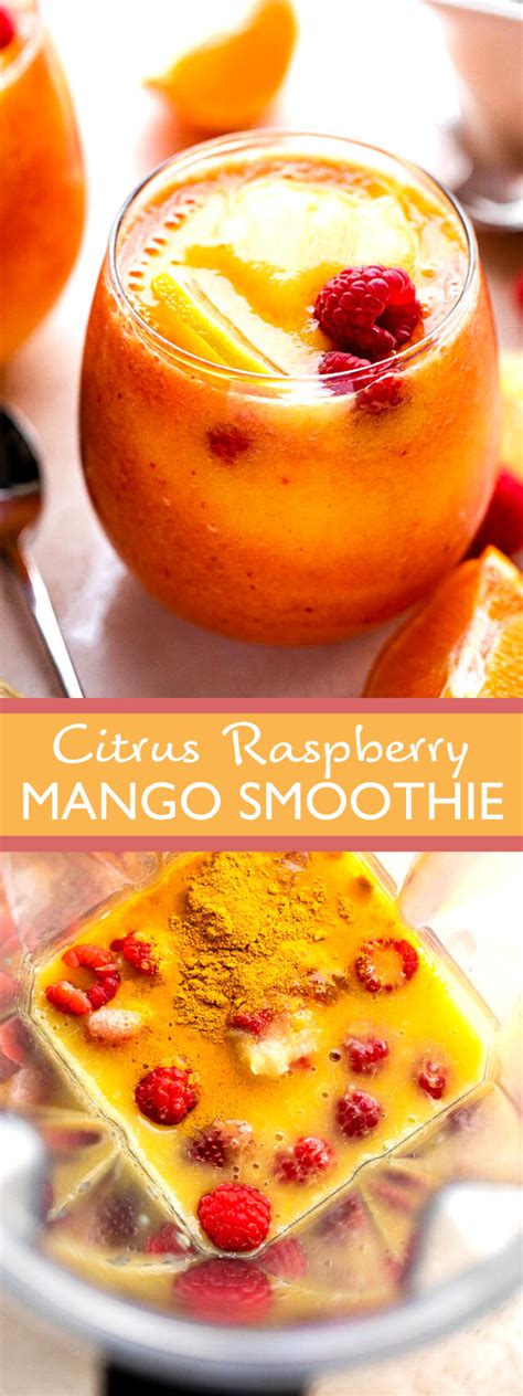 This Satisfying Citrus Raspberry Mango Smoothie Is A Healthy And