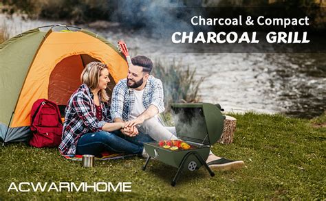 Acwarm Home Portable Charcoal Grill Small Bbq Smoker Grill
