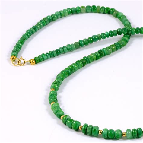 Emerald Necklace With 18 Kt Yellow Gold Clasp And Catawiki