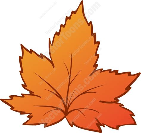 Orange Autumn Leaf | Fall leaves cartoon, Autumn leaves, Leaf silhouette