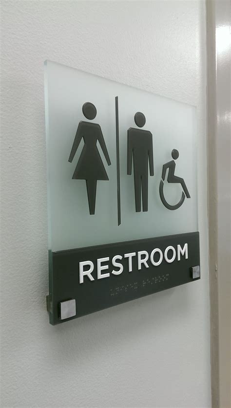 Ada Compliant Restroom Sign Restroom Sign Wayfinding Wayfinding Signs