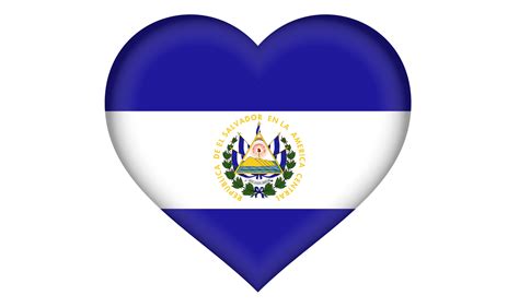 Free Icono De La Bandera De El Salvador En Forma De Corazón 13471197