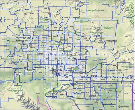 Maricopa County Zip Code Map Gadgets 2018