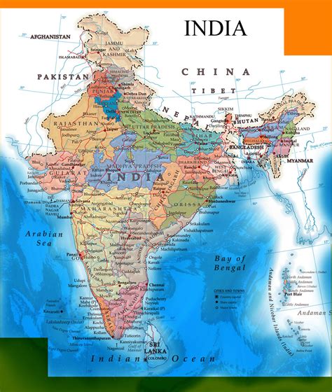 Physical And Political Map Of India Binnie Sharlene