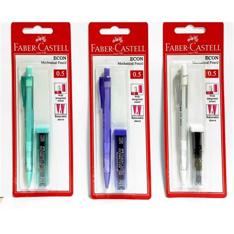 Set Of 4 05mm Faber Castell Econ Mechanical Pencil With Lead
