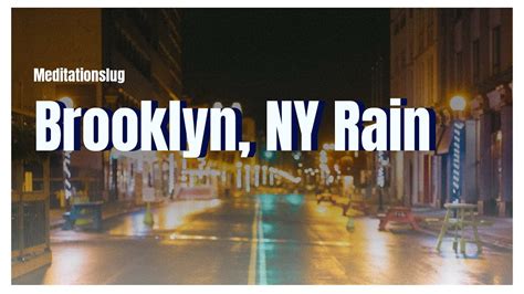 Brooklyn NY Rainfall Rain Sounds In NYC For Sleeping Black Screen