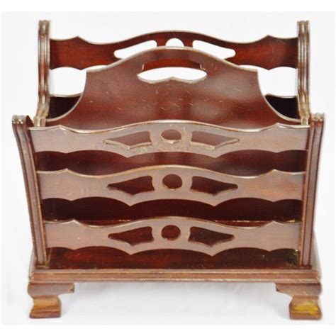 Vintage Butler Wood Magazine Rack Chairish