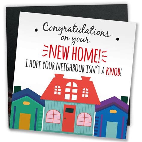 New Home Card Funny Congratulations Card Friendship T Joke