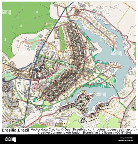 Brasilia Brazil City Map Stock Vector Art And Illustration Vector Image